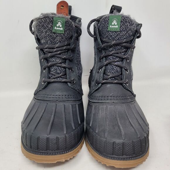 Kamik Sienna Mid Waterproof Winter Snow Boots Black Womens Sz 7M Made/CANADA 99% - Picture 2 of 11
